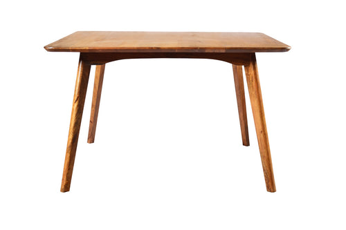 Livingfurn - Eetkamertafel Elias - 120cm - Klassieke eettafel - Mangohout - Bruin