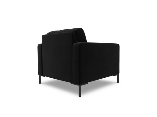 Cosmopolitan Design Fauteuil Bali flueel, zwart - 96x87x75cm