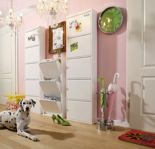 Kare Design Schoenenkast Caruso - wit - 3 laden
