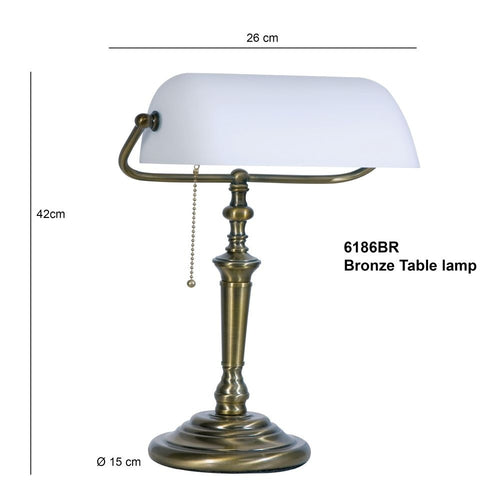 Steinhauer tafellamp ancilla - 1 lichts - 15x 39 cm - brons