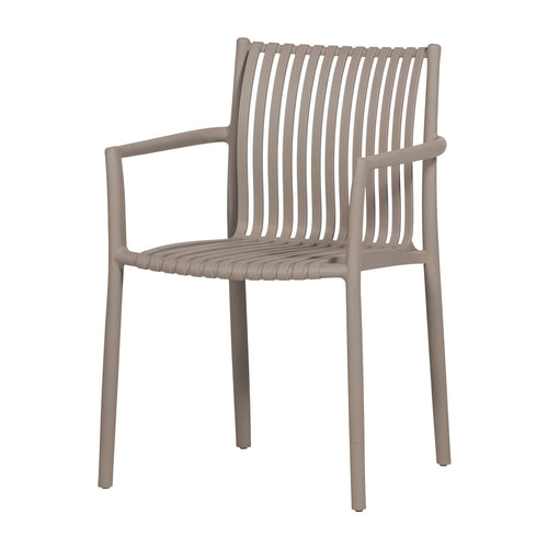 WOOOD eetkamerstoel met armleuning Tunar - Hout - Donkerbruin - Set van 2 - 77x60x61