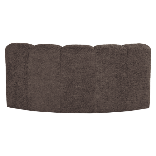 WOOOD eetbank halfronde hoek rugleuning Mojo - Wollig - Bruin - 83x152x74
