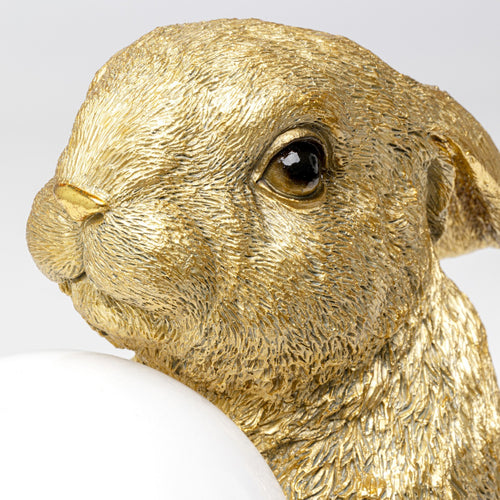 Kare Design Tafellamp zittend konijn goud