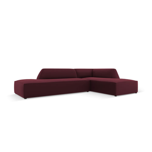 Cosmopolitan Design - Modulaire hoekbank rechts Siena 4-zits, imitatieleer bordeaux - 180x273x69cm