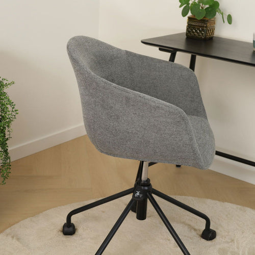 Nolon Nout-Otis Bureaustoel Donkergrijs - Armleuningen - Zwart - vtwonen shop