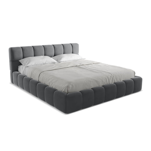 LaMiaSofa Bed met opbergruimte Roma - velours - staal - 200x228x82