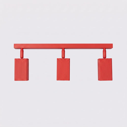 Sollux Lighting Plafondlamp RAYO 3L rood - 45x6x16,5cm