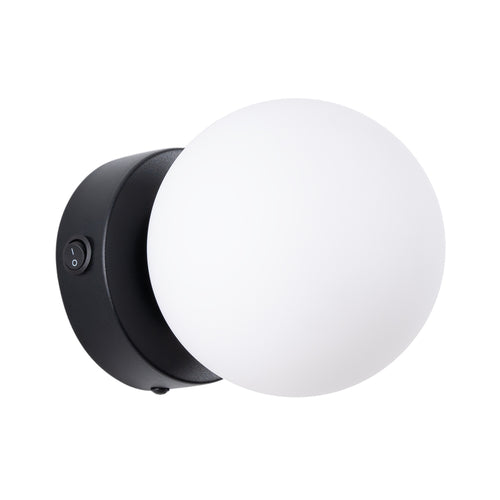 Sollux Lighting Wandlamp YOLI 1 zwart - 12x14x12cm