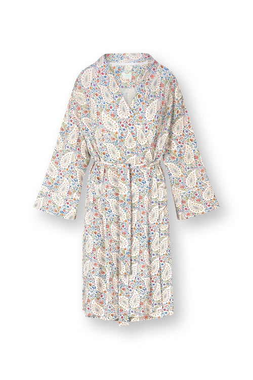 Pip Studio - Naomi Kimono Dames - Kairi Bloom - Blauw - S