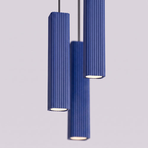 Sollux Lighting Hanglamp RAYO 3P ultramarijn - 20x20x108cm