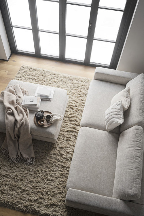 Rowico Home Duncan modulaire gestoffeerde 3 zitsbank lichtgrijs/beige - 258 cm
