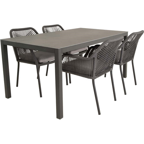 Lesli Living bistrostoel Akita - grijs - 56x62x81cm