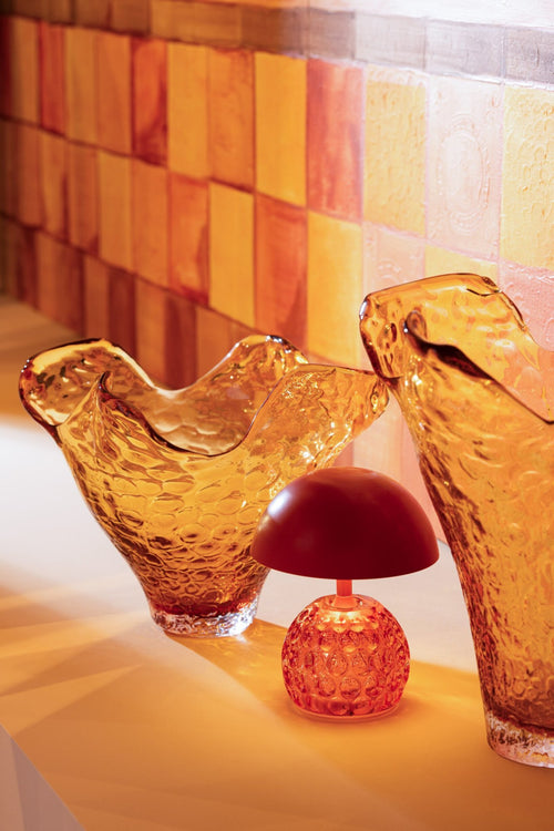 J-Line vaas Onregelmatig - glas - caramel - small