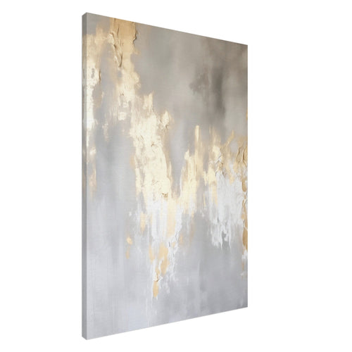 Artfulprints Canvas Abstract – Golden touch canvas - 80x120 cm - Grijs