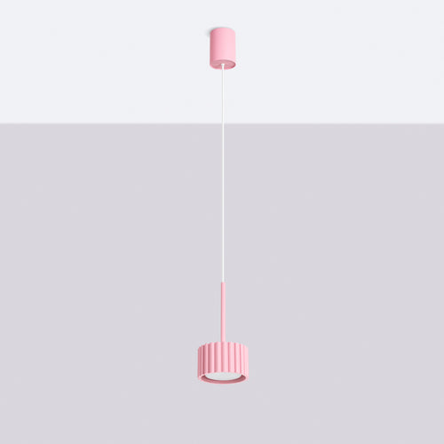 Sollux Lighting Hanglamp AURA 1 roze Gx53 - 10x10x125cm
