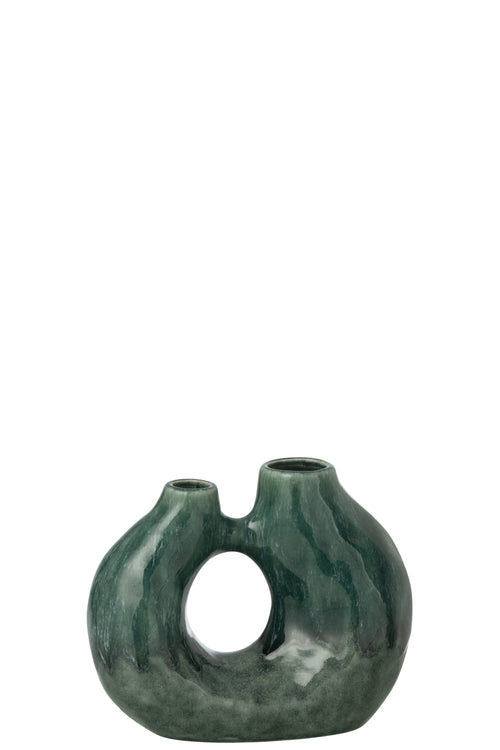 J-Line vaas Jeanne - steengoed - groen - small