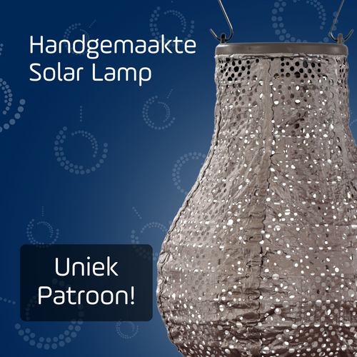 Lumiz solar lampion - lace bulb - 16 cm - taupe - vtwonen shop