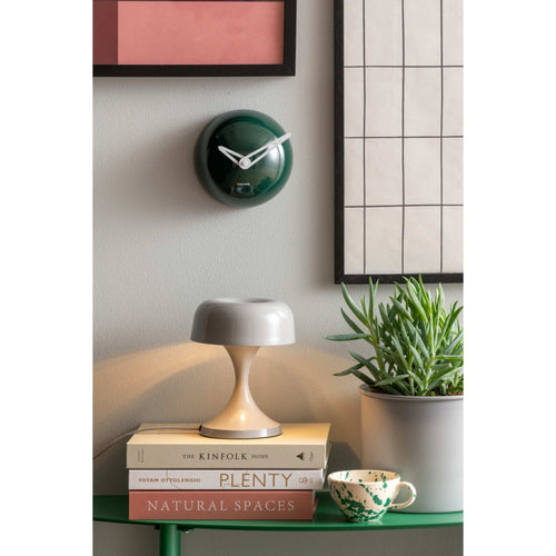 Karlsson wandklok Cool Retro Cap - groen - Ø15cm