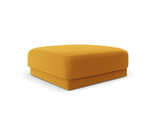 Micadoni - Poef "Miley" flueel, geel - 90x90x40cm