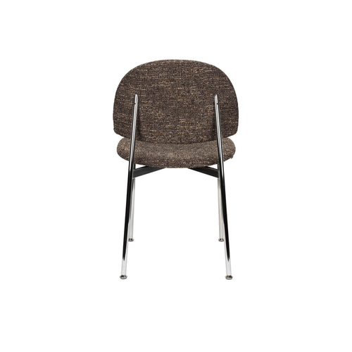 Zuiver Sunrise Eetkamerstoelen Chrome/Bruin - Set van 2