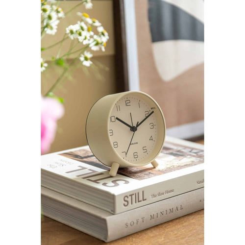 Karlsson wekker Lofty - wit - Ø11cm