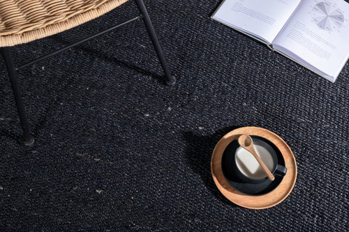 Rebellenclub Vloerkleed Yani - 240 x 170 cm - Zwart Jute - vtwonen shop