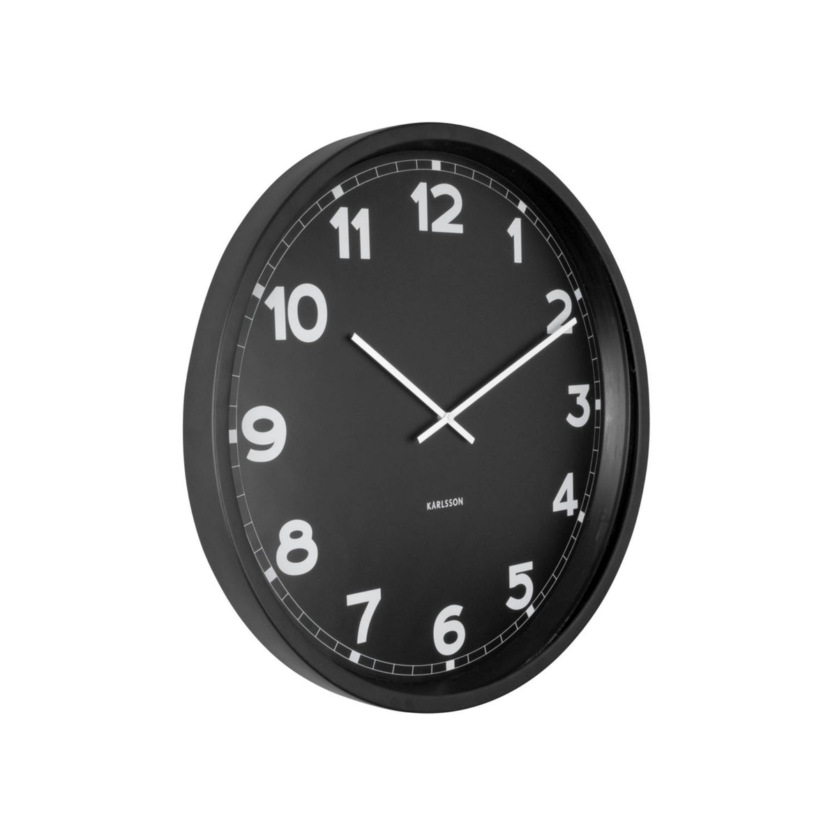 Karlsson wandklok Little Big Time Metallic - grijs - 77.5cm