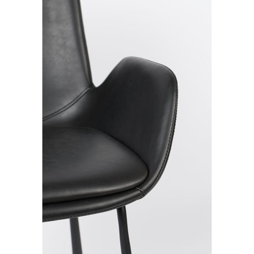 Zuiver Brit LL Eetkamerstoelen armleuning Zwart - Set van 2 - vtwonen shop