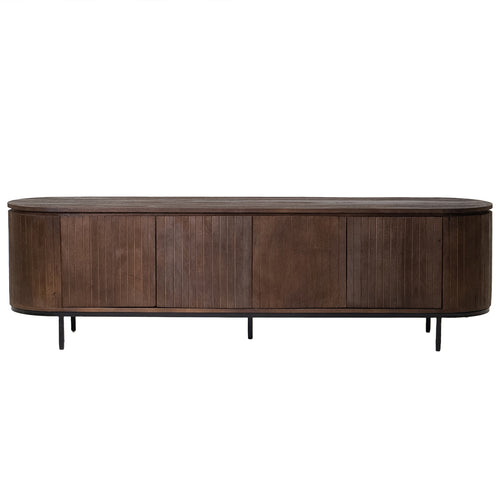 Giga Meubel Tv-Meubel Tora - Mangohout/Metaal - Donkerbruin - 200cm