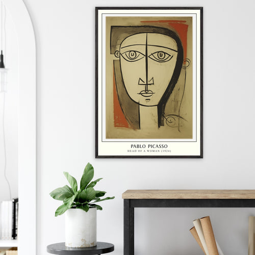 Artfulprints Poster Pablo Picasso - Head of a woman   - 30x40 cm - Bruin