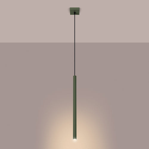Sollux Lighting Hanglamp PASTELO 1 olijfgroen - 8x8x114cm