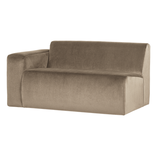 WOOOD 1,5-zits bank arm links Mojo Base - Velvet - Khaki - 74x145x97