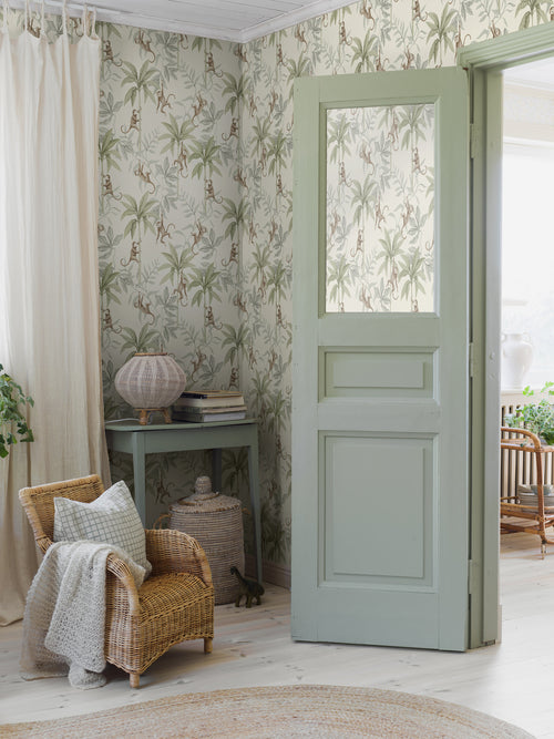 Borastapeter behang jungle dieren groen - 53 cm x 10.05 m - 660620 - vtwonen shop