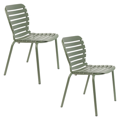 Zuiver Vondel Tuinstoelen Groen - Set van 2 - vtwonen shop