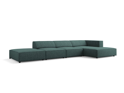 Cosmopolitan Design rechter hoekbank Arendal 5-zits, chenille, olie - 166x341x70cm
