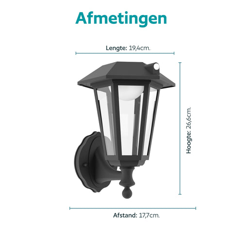 EGLO wandlamp buiten Prietta - solar - sensor
