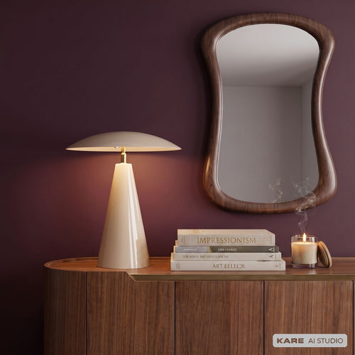 Kare Design Tafflellamp Fungo Flat creme