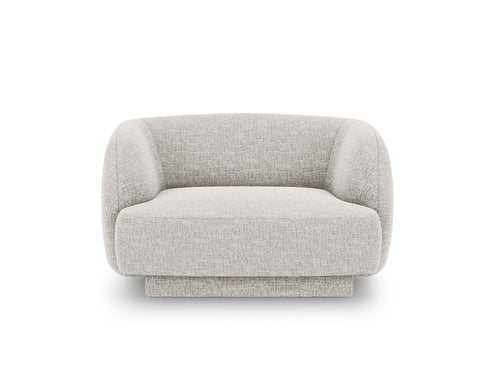 Micadoni Fauteuil Miley chenille, lichtgrijs - 90x103x70cm
