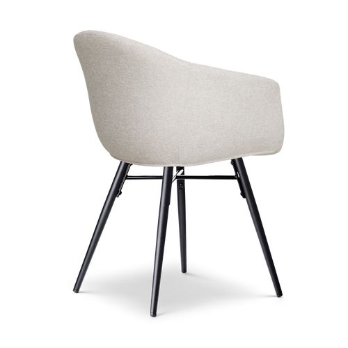 Nolon Nova-Otis Eetkamerstoel Beige - Armleuningen - Zwart