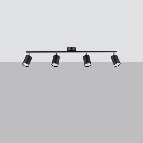 Sollux Lighting Plafondlamp LEMMI 4L zwart - 100x24x20cm