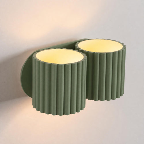 Sollux Lighting Wandlamp AURA 2 olijfgroen G9 - 21x12x10cm
