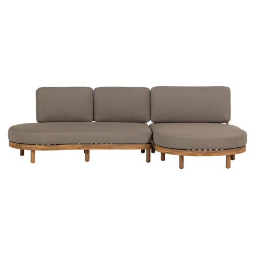 WOOOD loungeset tuin rechts Zinto - Metaal - Zand - 83x300x100