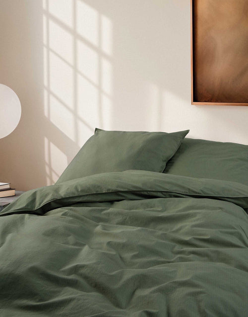 Marc O'Polo Senja dekbedovertrek - Lits-Jumeaux XL – 260x200/220 cm - Dark green ivy