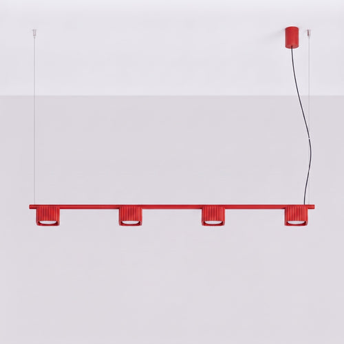 Sollux Lighting Kroonluchter RIFF 4 rood Gx53 - 122x10x208cm