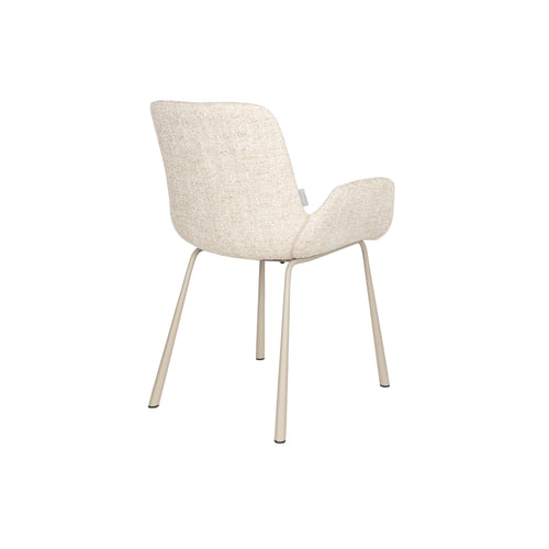 Zuiver Brit Eetkamerstoelen Armleuning Beige - Set van 2