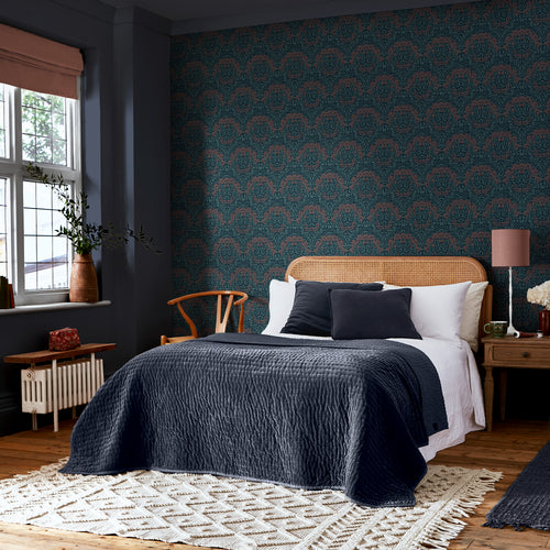 William Morris at Home Vliesbehang - Michaelmas Daisy Midnight