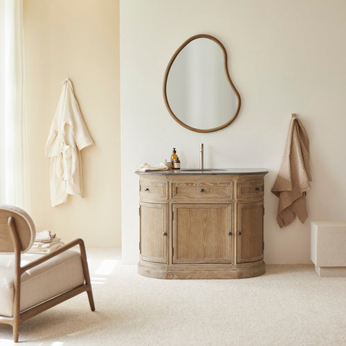 Tikamoon Badkamermeubel in eiken en steen 110 cm - Naturel - vtwonen shop