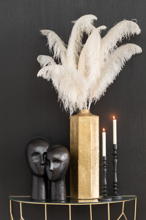 J-Line vaas Vierkant - metaal - goud - large - 55 cm hoog