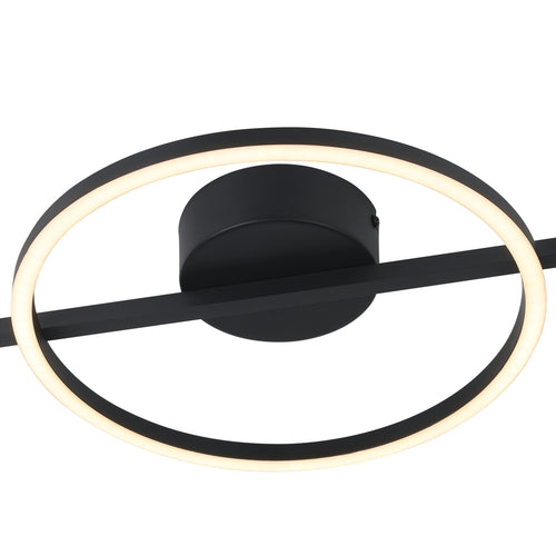 EGLO plafondlamp Amandolo - led - 40 cm - zwart/wit - instelbaar rgb