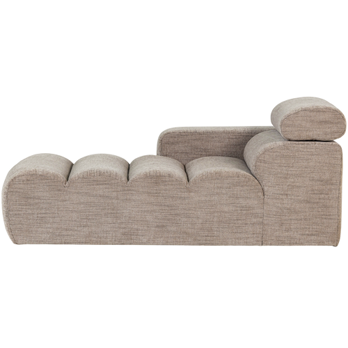 WOOOD chaise longue element arm links Novi - Polyester - Naturel Melange - 86x109x173 - vtwonen shop